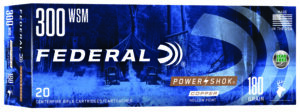 Federal Power-Shok .300 WSM 180 gr Jacketed Soft Point 20-round box