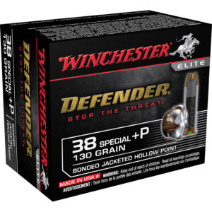 Winchester Defender PDX1 .38 Special +P 130gr Bonded Jacketed Hollow Point ammo box