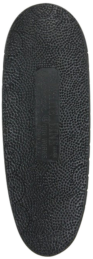 Pachmayr F325 Deluxe medium recoil pad black with white line, stippled field-style face