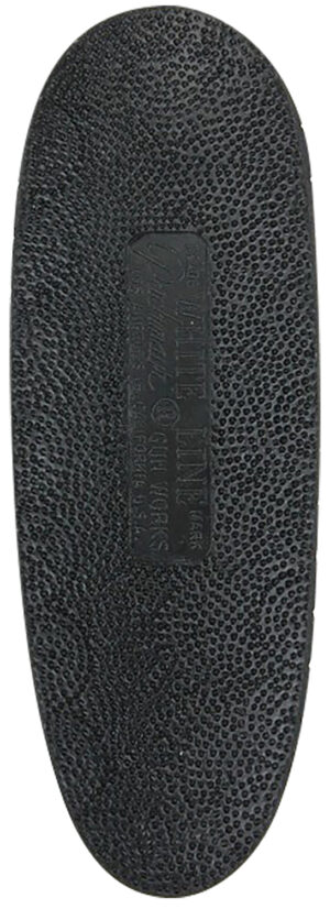 Pachmayr F325 Deluxe large black rubber recoil pad with white line and stippled face