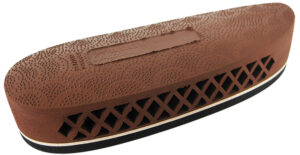 Pachmayr F325 Deluxe recoil pad - small brown with white line, stippled face