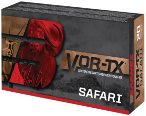 Barnes VOR-TX Safari .458 Lott 500 gr TSX Flat Base ammunition, 20 per box