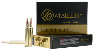 Weatherby 340 Weatherby Magnum 225 gr Hornady Interlock ammunition box