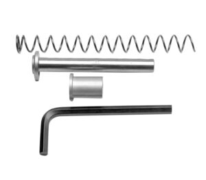 Wilson Combat Officer full-length steel guide rod kit, silver finish, for 1911