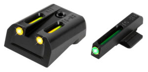TruGlo TG131KTY TFO green front and yellow rear tritium/fiber-optic sights for Kimber 1911
