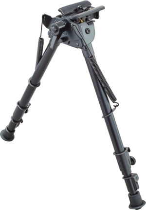 Champion Pivot Bipod 6-9 in Black Steel attaches to sling swivel stud