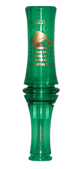 Haydel's RL-99 Redleg Mallard double-reed duck call in green plastic