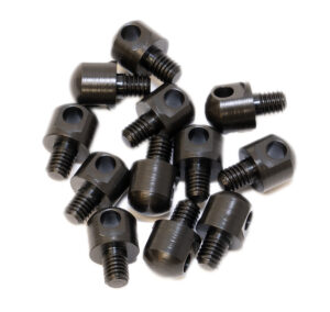 GrovTec GTHM59 1/4-inch machine screw swivel studs 12-pack black steel