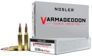 Nosler Varmageddon .243 Win 55 gr FBT ammunition box
