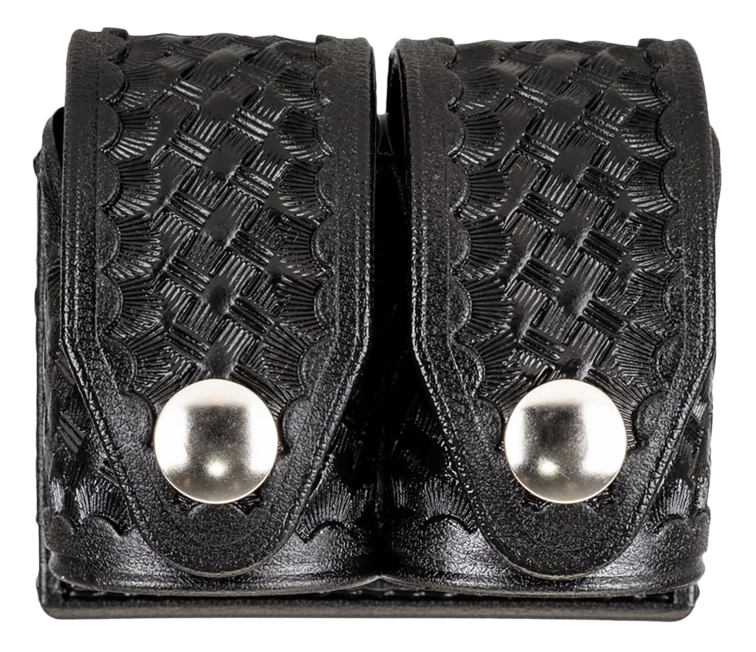 HKS 203MBB double speedloader pouch Hytrel basketweave black fits 22 LR 38 Spl 357 Mag