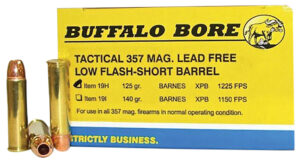 Buffalo Bore .357 Magnum 125 gr Barnes VOR-TX XPB lead-free ammunition 20 per box