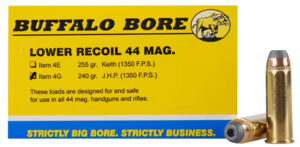 Buffalo Bore 4G20 Low Recoil .44 Magnum 240 gr JHP box 20 rounds