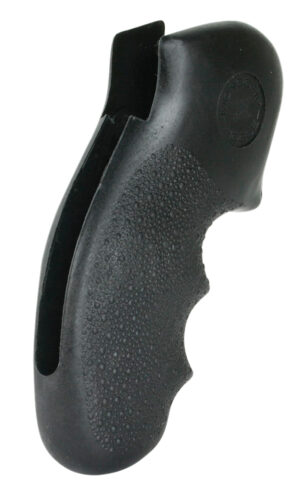 Hogue 19100 Monogrip black nylon cobblestone grip with finger grooves for S&W round-butt frame