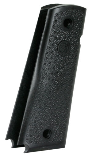 Hogue OverMolded Cobblestone Black Nylon Grip Panels with Palm Swells for 1911 Government