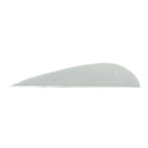 Trueflight Parabolic Feathers White 3 in. RW 100 pk.