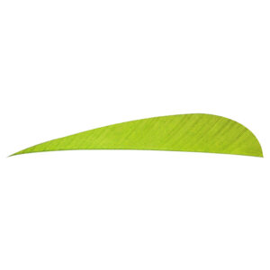 Trueflight Parabolic Feathers Chartreuse 5 in. LW 100 pk.