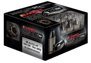 Barnes TAC-XPD .45 ACP 185 gr defense handgun ammunition box