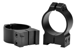 Warne Maxima 30mm medium vertical split dovetail rings, matte black steel, fit 19mm CZ 550 dovetail
