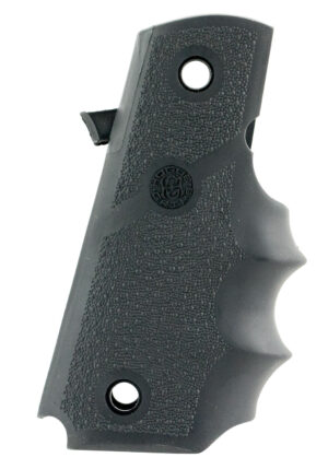 Hogue black rubber grip panels with finger grooves for Para-Ordnance P-14