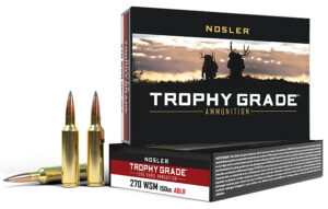 Nosler AccuBond Long Range .270 WSM 150 gr ammunition box, 20 rounds