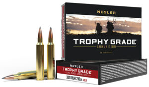 Nosler Trophy Grade Long-Range .300 RUM 210gr AccuBond LR ammunition box, 20 rounds