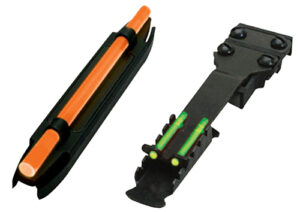 HiViz C3002 C-Series magnetic turkey/deer shotgun sight set with orange front and green rear fiber optic LitePipes