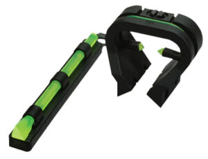 Hi-Viz TT1001 Tri-Viz front and rear fiber optic shotgun sight set with green LitePipes
