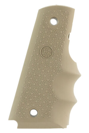 Hogue 45003 OverMolded 1911 Government rubber grip Flat Dark Earth with finger grooves