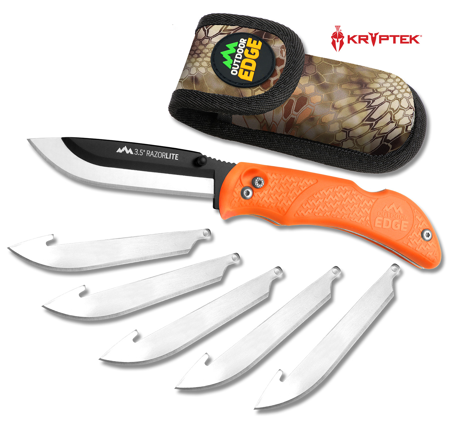Outdoor Edge RB20C Razor-Lite 3.5 in Folding Knife (Orange