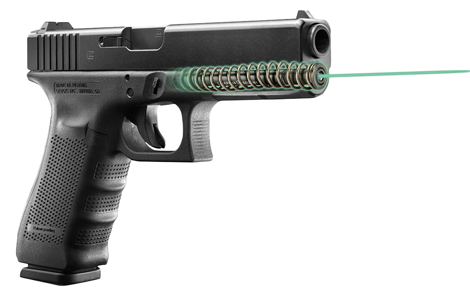 LaserMax LMSG417G green guide rod laser for Glock Gen4, black