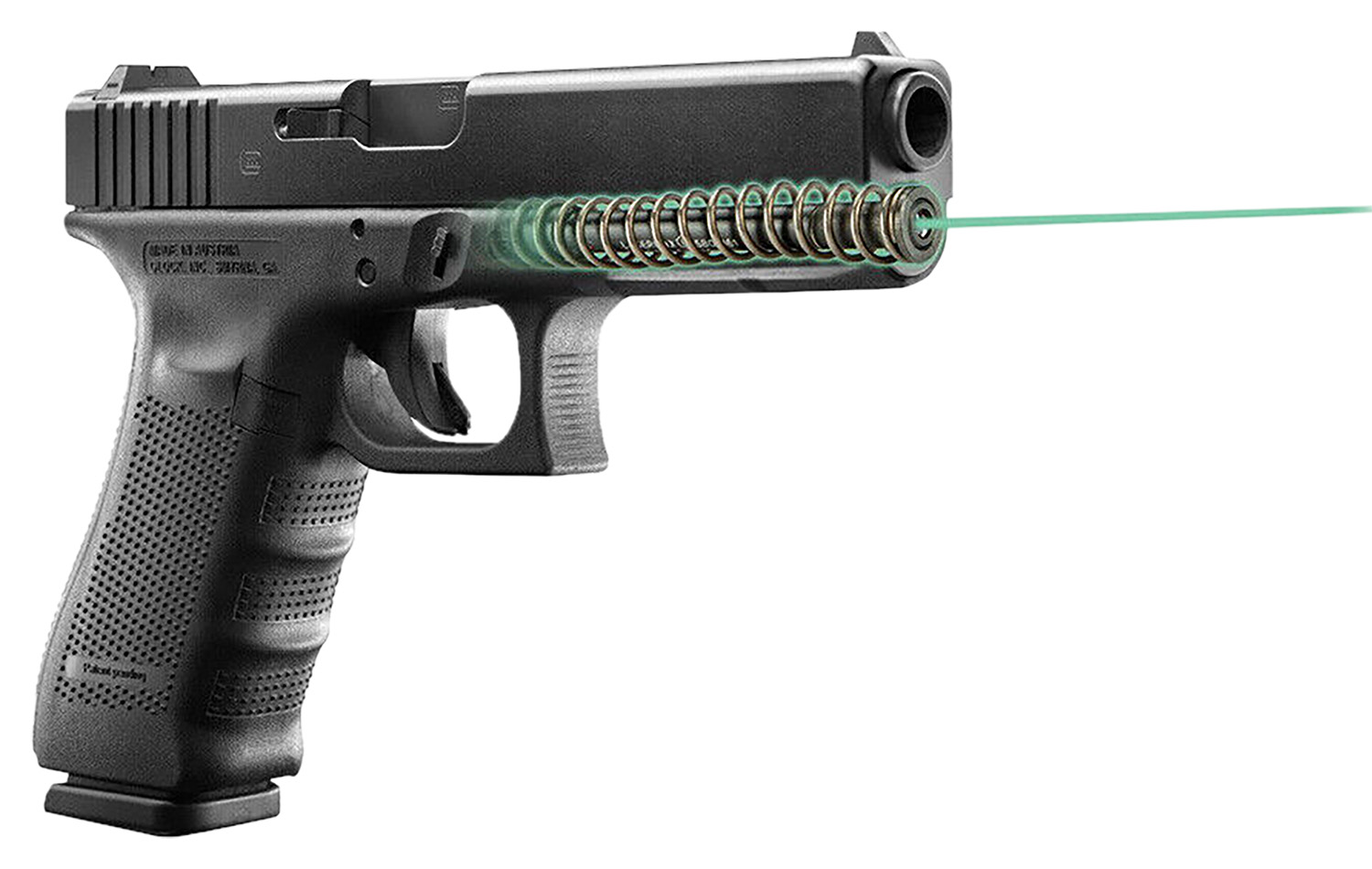 LaserMax LMSG422G green internal guide rod laser for Glock Gen4 in black