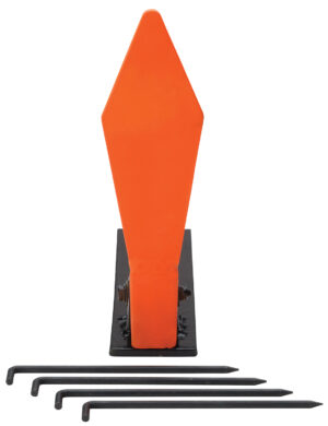 Champion 44886 .22 diamond pop-up steel target, orange, on ground mount