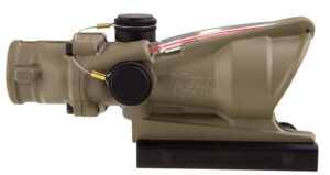 Trijicon ACOG 4x32 Flat Dark Earth scope with illuminated red chevron reticle