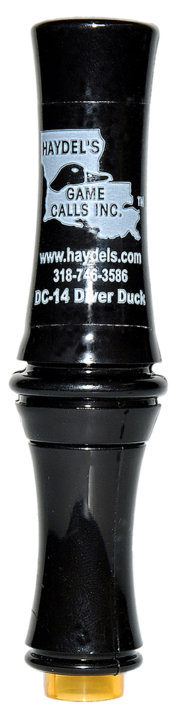Haydels DC14 Diver Duck open call in black acrylic