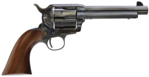 Taylors and Company 1873 Gunfighter .45 Long Colt 5.5 in revolver, blued barrel, case hardened frame, walnut Army size grip