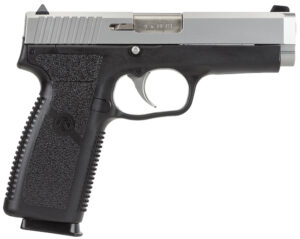 Kahr Arms CT9 9mm pistol matte stainless slide black polymer frame side view