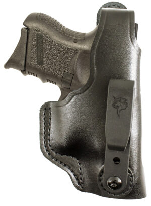 DeSantis Dual Carry II black leather right-hand holster for Glock 26 and Walther PPS