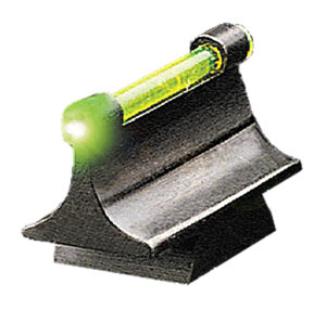 TruGlo TG95450RG front sight 3/8 inch dovetail .450 inch green fiber optic black steel