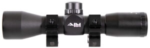 Aim Sports JTM432B Tactical Compact Black Anodized 4x 32mm 1" Tube Mil-Dot Reticle