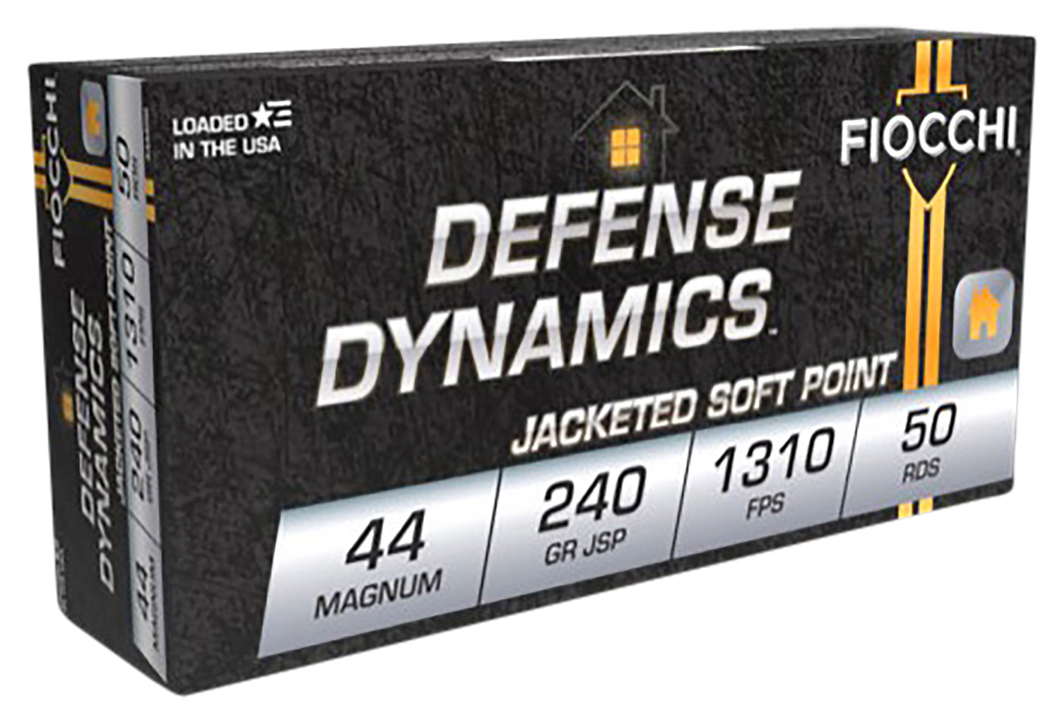 Fiocchi .44 Magnum 240gr Jacketed Soft Point ammunition box