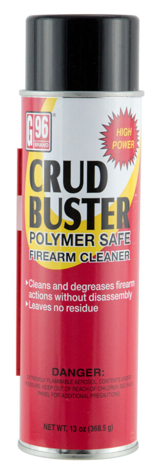 G-96 Crud Buster polymer-safe firearm cleaner aerosol can