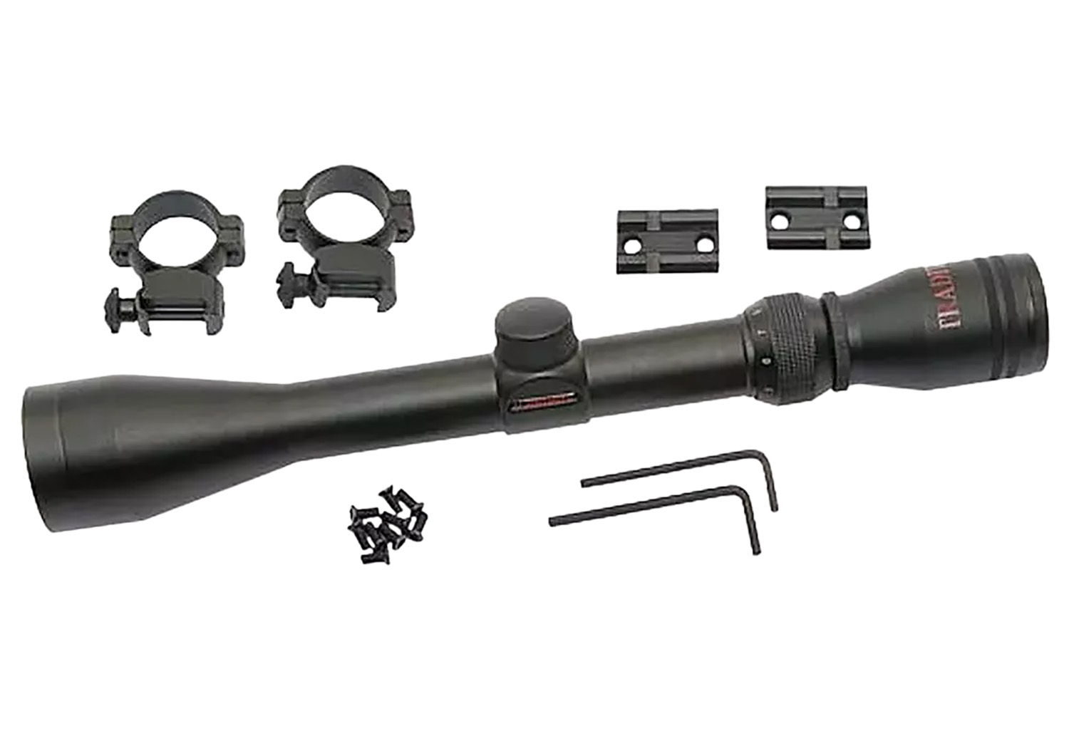 Traditions A1171 3-9x40 muzzleloader scope matte black with medium rings and two-piece base
