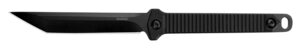 Kershaw 4008X Dune 3.80-inch American tanto fixed blade knife with black glass-filled nylon handle and sheath