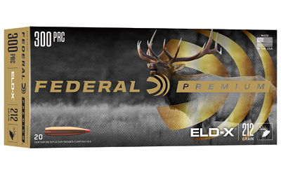 Federal Premium ELD-X .300 PRC 212gr ammunition box, 20 rounds