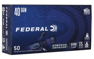 Federal Syntech Defense .40 S&W 175gr SJHP 50-round box