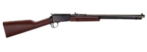Henry H003T Pump Action Octagon .22 rifle with blued octagon barrel and walnut stock