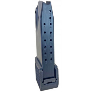 Canik TP9 Elite SC 17rd 9mm magazine with grip extension, black metal finish