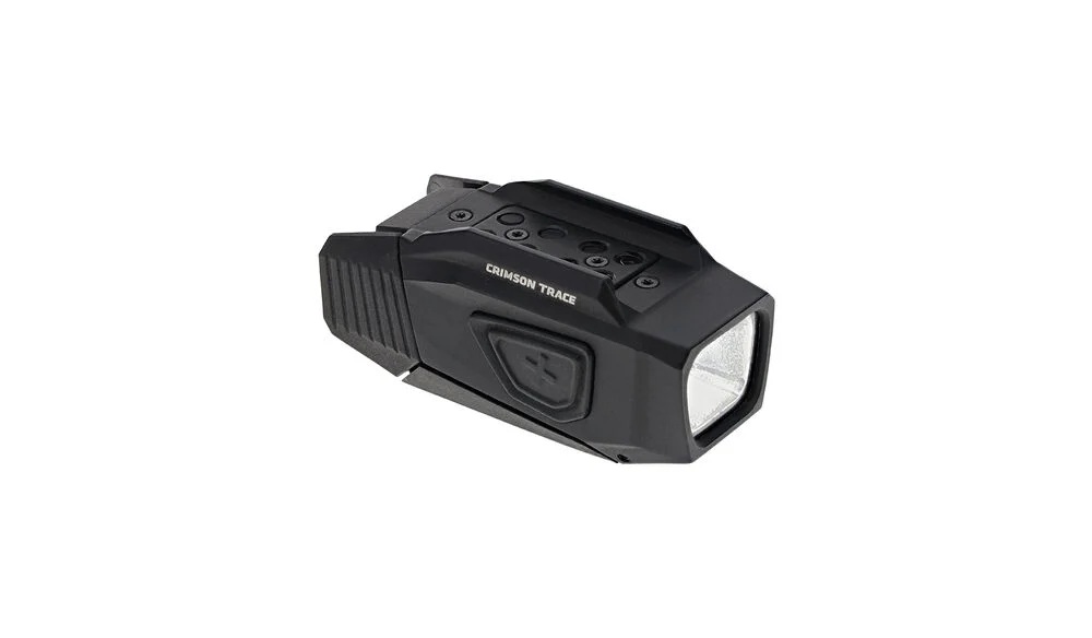 Crimson Trace RailLight pistol-mounted rail light in black with red and white LEDs