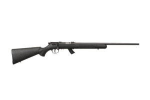 Savage Mark II F .17 HM2 bolt-action rifle with black synthetic stock and blued barrel