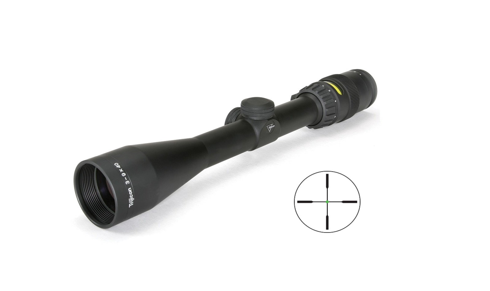 Trijicon AccuPoint 3-9x40 riflescope with illuminated green-dot reticle, 1 inch tube, matte black finish